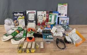 lot 120A image: NEW Electrical and Lighting Accessories Extension Cords, Surge Protectors, USB Charging Station, Light Bulbs and More R