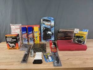 lot 125 image: New Automotive Maintenance and Accessory Items Engine Degreaser, Air Filter, Extendable Lug Wrench, and More R