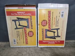 lot 164 image: (2) New Central Machinery 31 Foldable Sawhorses R