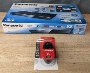 lot 61 image: Panasonic DMP-BDT230PK Blu-Ray Disc Player and 6 Ft. RCA Standard HDMI R
