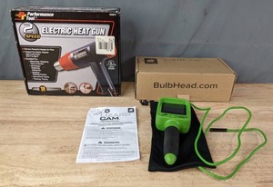 lot 63 image: Performance Tool 2 Speed Electric Heat Gun and Bulb Head Lizard Cam R