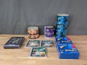 lot 169 image: NEW DVDR, DVD-R, and DVD-RW Spools (Memorex, TDK, Windata, Fujifilm) and Verbatim DigitalMovie DVD-R R