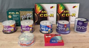 lot 173 image: NEW Collection of Boxes of CD-R and DVDR Spools and Boxes (Memorex and Others)  R
