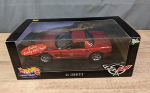 lot 147A image: NEW 118 Scale Hot Wheels Collectibles C5 Corvette Model Car J