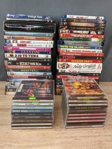lot 164A image: Collection of DVDs, Blu-Ray, and CDs (Prince, Neil Diamond, The Hangover, The Big Lebowski, The Lord of the Rings, The Andy Griffith Show, and More) J