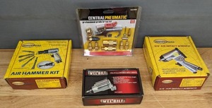 lot 251A image: Wel-Bilt Butterfly Impact Wrench, Central Pneumatic Pro Grade Brass Kit, Northern Industrial Hammer Kit and Impact Wrench J