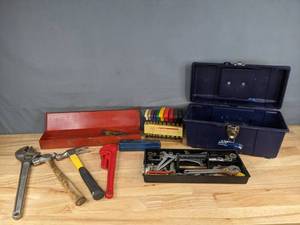 lot 210A image: A Variety of Tools Including Wessel Impact Driver, Wrenches, Hex Keys, Hammers and More  J