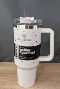lot 52A image: NEW Stanley The Big Grip Adventure 40oz Stainless Steel Travel Quencher in Terrazzo Pearlescent J
