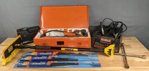 lot 265A image: Pro-Arc Welder, Michelin Stealth Wiper Blades, RainX Snow Broom with Scraper, 4 Ton Porta Power, Etc. R