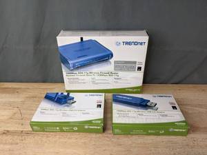 lot 229 image: Trendnet Wireless Firewall Router, USB 2.0 Adapter (2) R