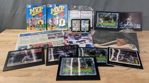 lot 54A image: Major League Baseball MLB Collection Premier Replays, Newspaper, Major League Players Collector Pin Series M.V.P., Etc. J