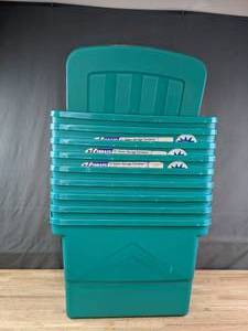 lot 269A image: (9) 21 Gallon Storage Bins with 1 Lid R