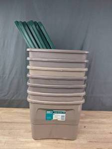 lot 361 image: (7) Home Essentials Storage Bins with Lids R
