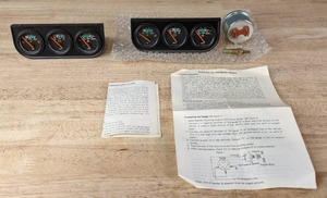 lot 272 image: (2) Triple Gauge Set and Electric Oil Pressure Gauge R