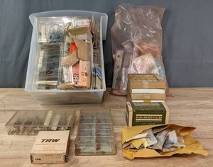 lot 259 image: Assortment of TRW Electronic Products Molded Wire Wound Resistors, Fairchild Semiconductor Silicon Planar Devices, Rocker, Resistors, Etc. R