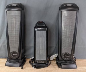 lot 263 image: Lasko Electronic Ceramic Tower Heater and (2) Lasko Oscillating Ceramic Space Heater R