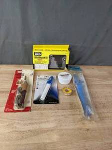lot 68A image: New Tool Shop Air Brush Kit, Soldering Iron, Electronic Engraver and More  J