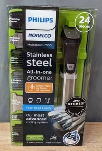 lot 13B image: NEW Philips Norelco Multigroom 7000 Stainless Steel All in One Groomer   H