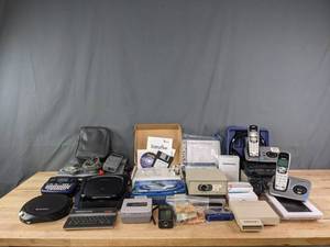 lot 323 image: Vintage Cordless Home Phones, RAM Expansion, Wireless Network Adapter and More  R