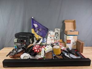 lot 324 image: Patriot Lighting Wall Lantern, Samsung Sound Bar, Pedometer and More  R