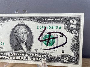 lot 78B image: Lil Dicky Autographed $2 Bill Currency Money Rap Hip Hop Singer Actor Music I