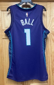 lot 29A image: Brand New Nike Lamelo Ball Charlotte Hornets #1 NBA Basketball Jersey I