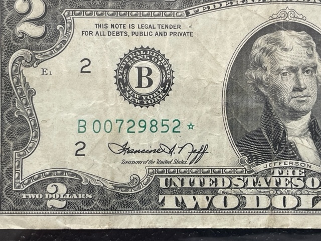 $2 Dollar Star Note