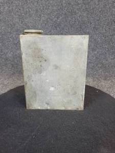 lot 491 image: Antique Steel Oil Can w Brass Screw in Cap