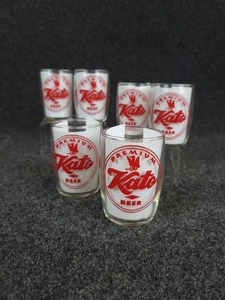 lot 400 image: RARE KATO Beer 8oz Glass Set - 6 Glasses - Given out as a Christmas Gift
