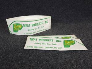 lot 485 image: (3) Vintage Peters Meat Products Inc. Paper Hats - St. Paul, MN