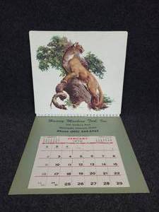 lot 420 image: Vintage Fred Sweney Vacuum Form 1972 Calendar - Harvey Machine Tool, Inc Minneapolis, MN - Includes Original Shipping Box