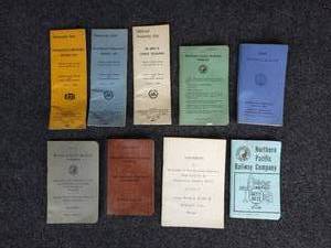 lot 450 image: 1940s to 1960s Northern pacific Railway Company Booklets - Seniority Lists, Union Agreements, Safety Rules, By-Laws and More
