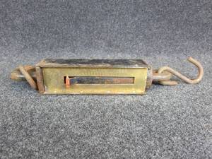 lot 452 image: Antique 200# CHATILLONS IRON CLAD hanging Scale - Brass & Steel