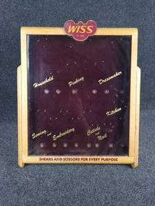 lot 493 image: Vintage WISS Scissors & Shears Store Sales Display Case