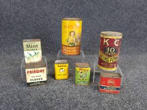 lot 518 image: Lot of Vintage Spice Tins and More
