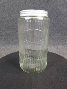 lot 504 image: Antique Hand Blown Hoosier Jar with Lid