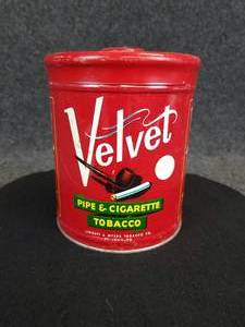 lot 506 image: Vintage Velvet 1# Tobacco Tin - Liggett & Myers Tobacco Co. St. Louis, MO