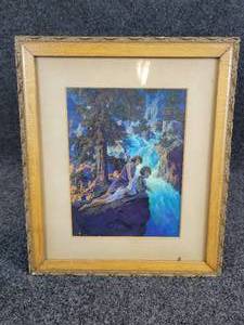 lot 522 image: Maxfield Parrish Framed Print Waterfall