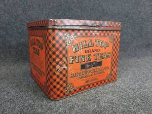 lot 584 image: Large Vintage HILLTOP TEA Tin - Hitchcock, Hill Co. Chicago, IL