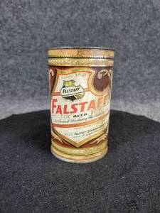 lot 568 image: 1930s FALSTAFF Tin Beer Mug - Same Art as the Cone Top Can