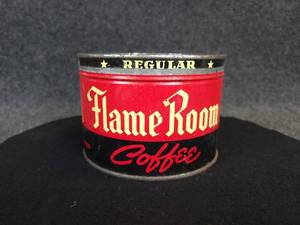 lot 549 image: Vintage 1# Flame Room Coffee Can - McGarvey-Atwood Coffee Co. Minneapolis, MN