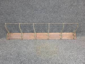 lot 545 image: Antique Cast Iron & Wood Coat Rack
