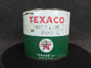 lot 607 image: Vintage TEXACO 5lb Grease Can