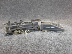 lot 624 image: 1950 American Flyer HO Scale 0-6-0 Pennsylvania 155 Locomotive and Coal Car