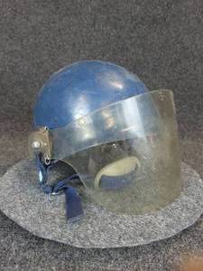 lot 631 image: Vintage Police Riot Gear Helmet with Shield - Gentex of Carbondale, PA