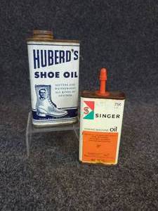 lot 558 image: HUBBERDS Shoe Oil Can & Singer Sewing Machine Oil Can