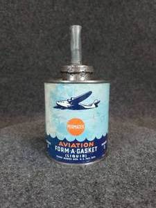 lot 641 image: Vintage PERMATEX Aviation Form-A-Gasket Tin Can
