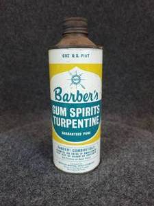 lot 636 image: Vintage Barbers Gum Spirits 1 Pint Cone Top Can - Minneapolis, MN