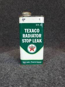 lot 638 image: Vintage TEXACO 10oz Radiator Stop Leak Tin Can