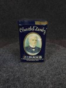lot 645 image: Vintage Charles Denby Cigars Tin - District of Indiana